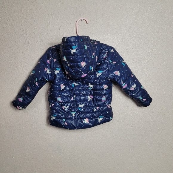 Cat & Jack Unicorn Puffer Lined Coat Toddler Size 18 M - Picture 1 of 6